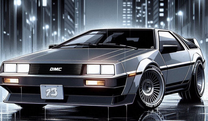 DeLorean DMC12 Artwork by Sebastian Motsch