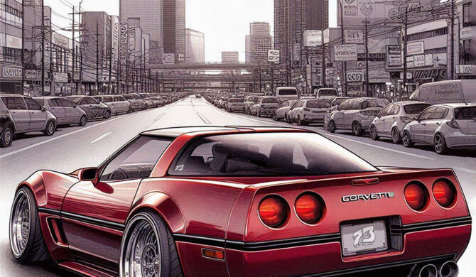 Chevrolet Corvette C4 Artwork by Sebastian Motsch