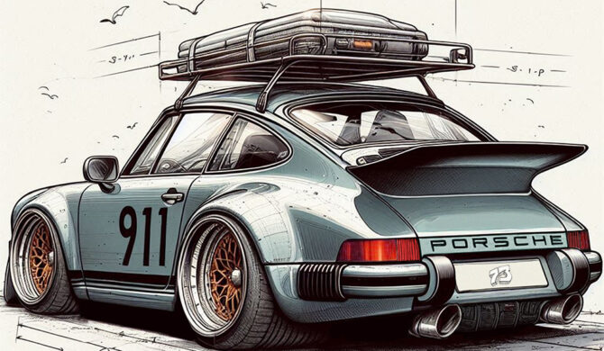 Porsche 911 930 Artwork by Sebastian Motsch