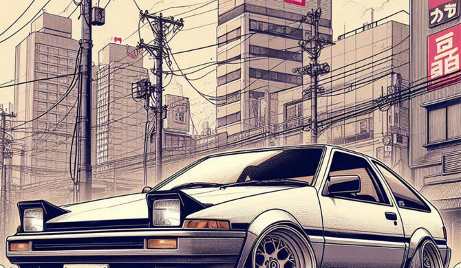 Toyota AE86 Sprinter Trueno Artwork by Sebastian Motsch