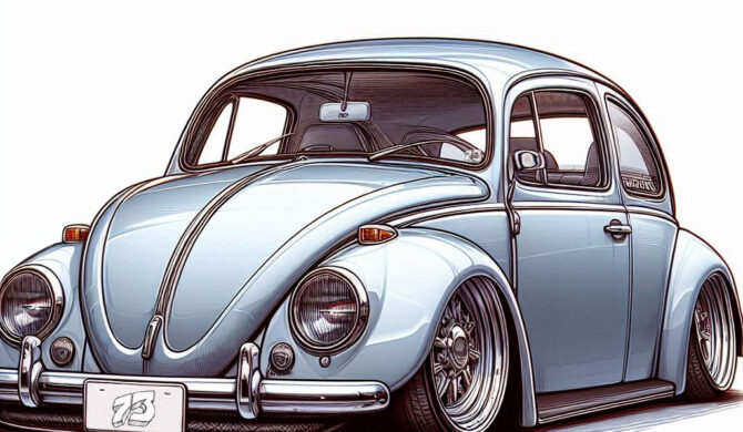 Light Blue Cal-Look Volkswagen Beetle